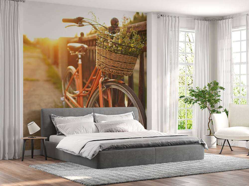 Vélo rouge avec panier