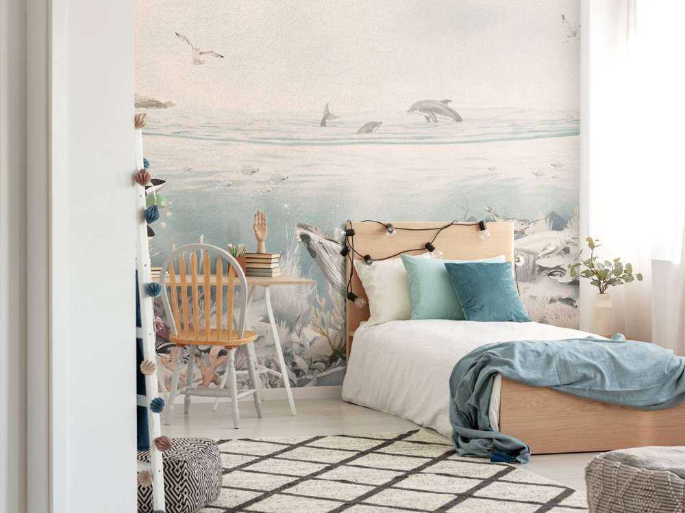 Paysage Océanique avec Animaux