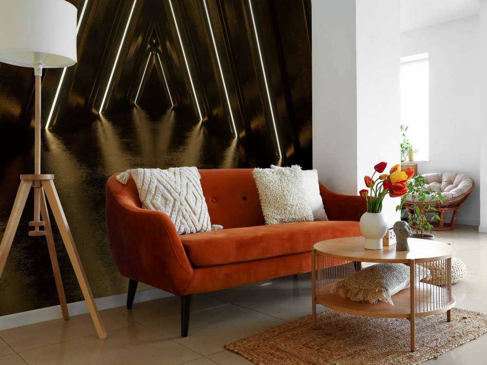 Tunnel doré et sombre