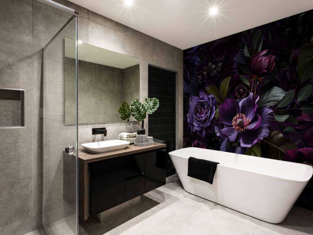 Midnight garden purple flower magic