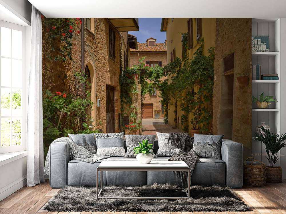 Rue italienne avec des plantes