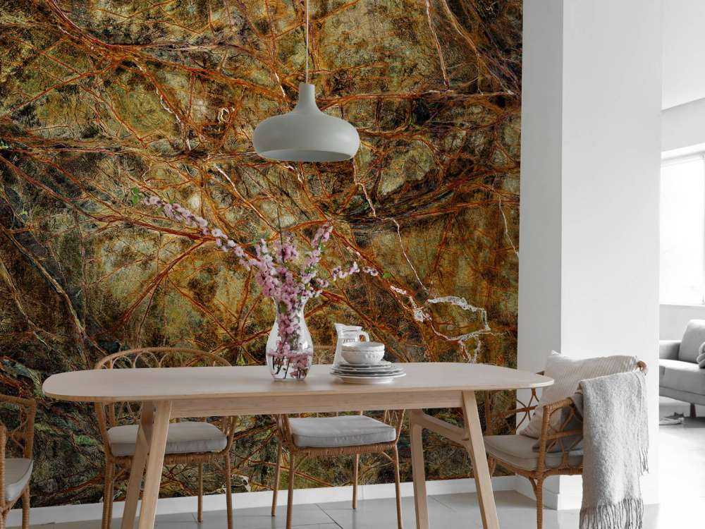 Marbre avec des veines colorées