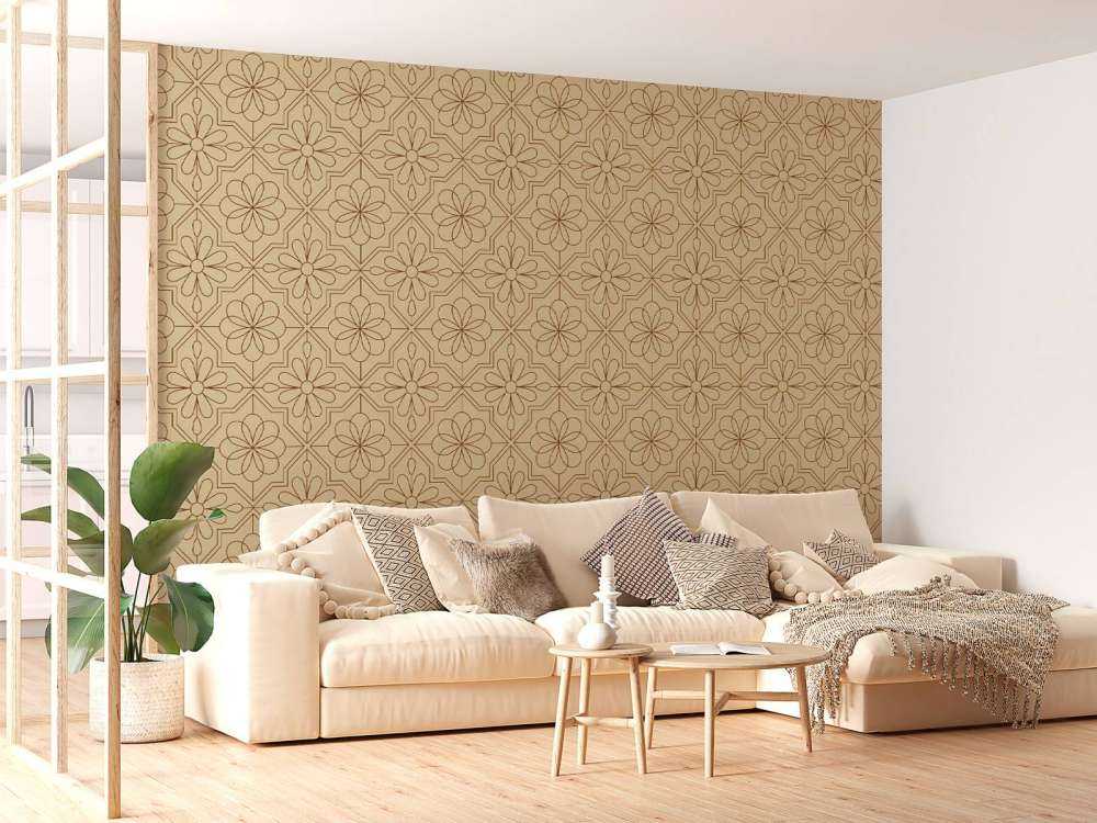 Fleurs dans un style rétro