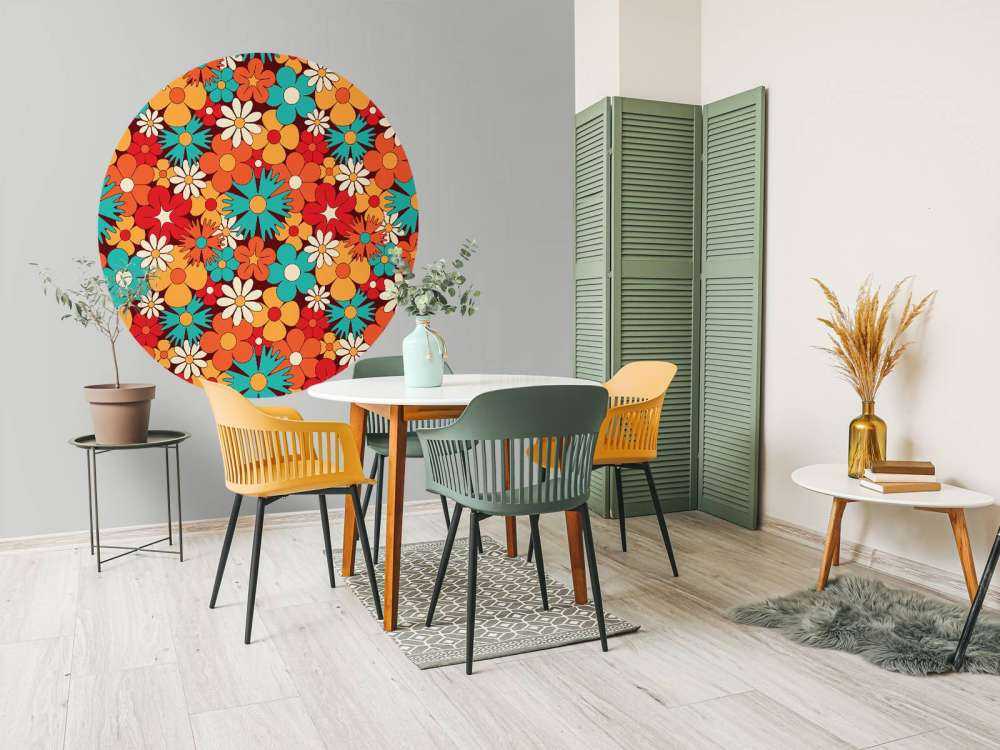 Fleurs rétro joyeuses