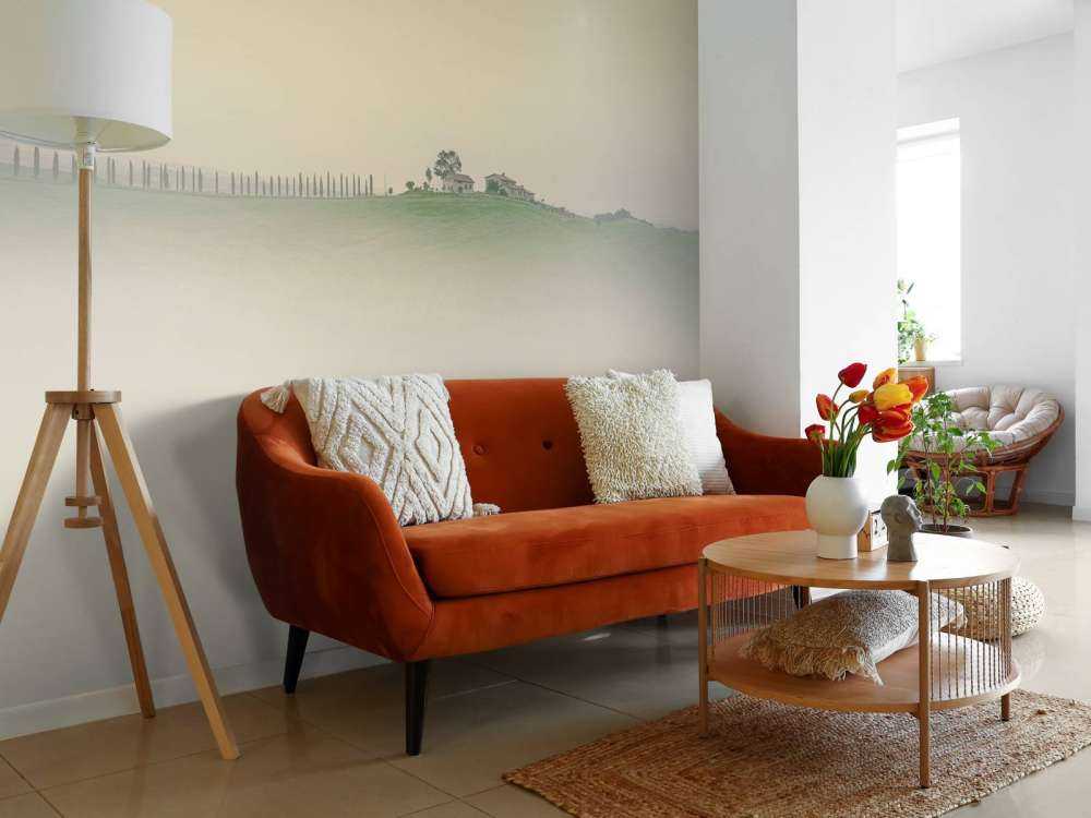 Paysage italien brumeux