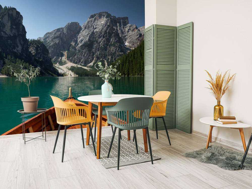 Le Lago di Braies depuis un bateau