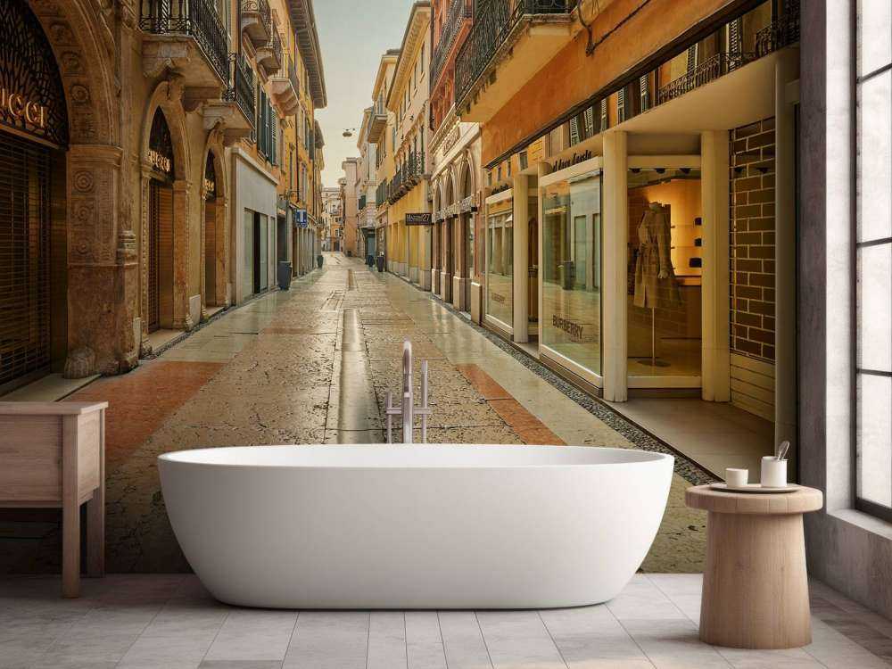 Rue commerçante en Italie