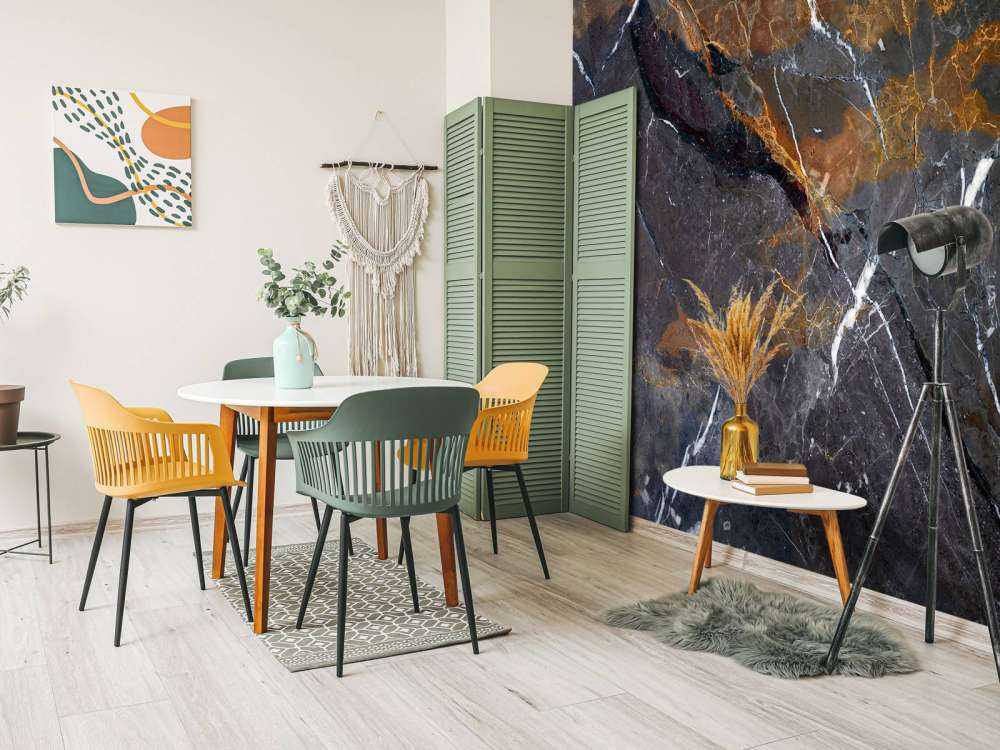 Marbre aux couleurs chaudes