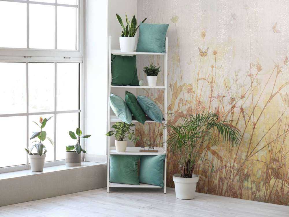 Prairie d'été avec des papillons