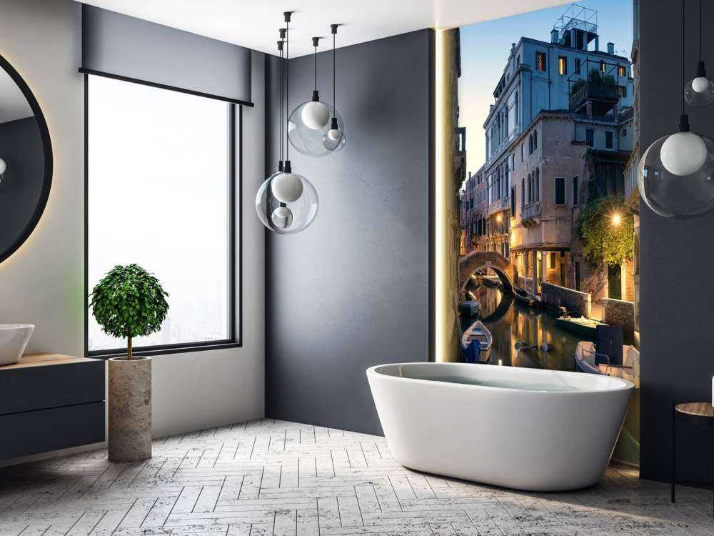 Lueur du soir sur le canal