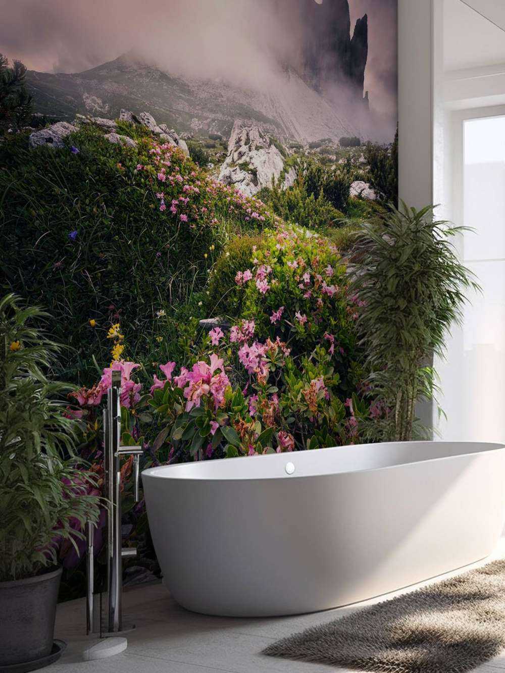 Beauté des fleurs dans les Dolomites