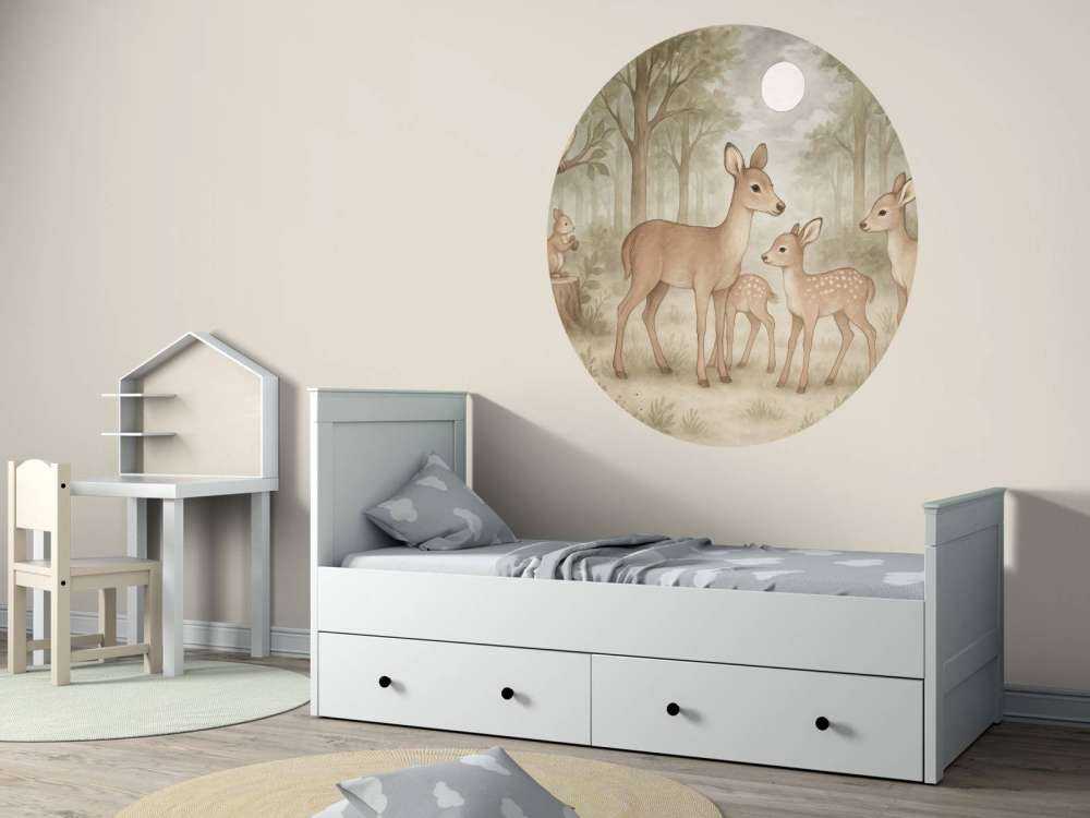 Animaux de la forêt au clair de lune.