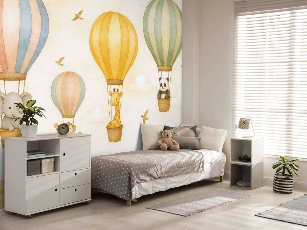 Voyage des animaux en montgolfière