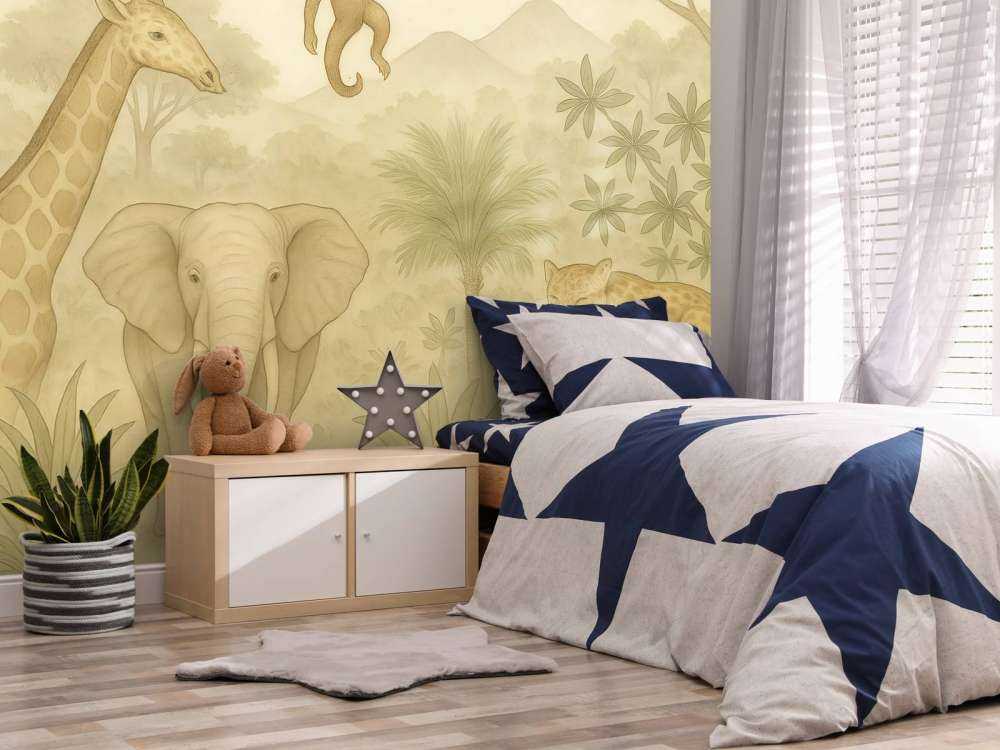 Amis de la jungle en sépia