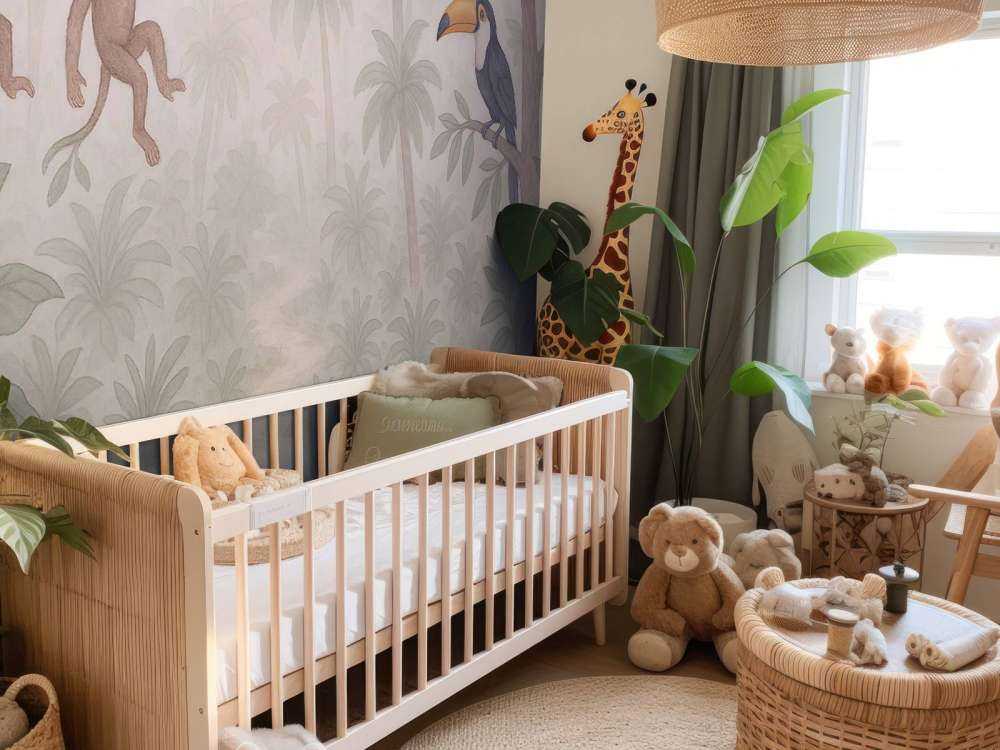 Amis de la jungle dans la brume du matin.