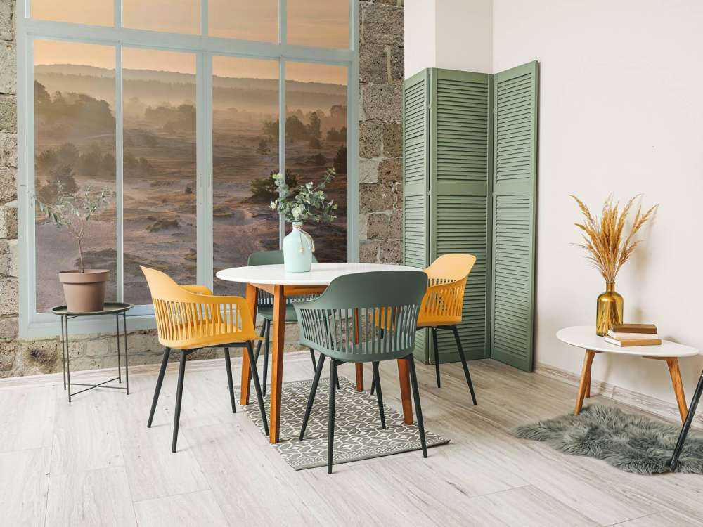 Dune de sable dans la brume du matin