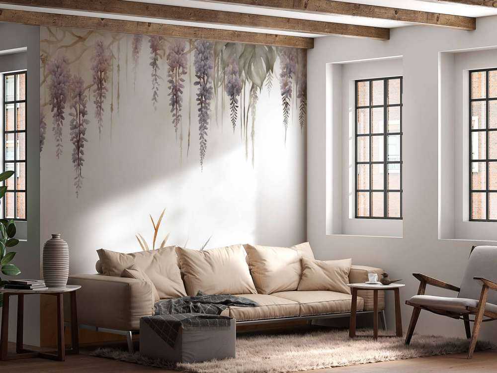 Glycine et Graminées Beige