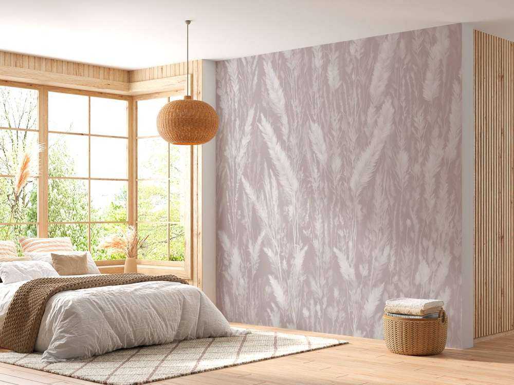 Mur de graminées de champ - taupe