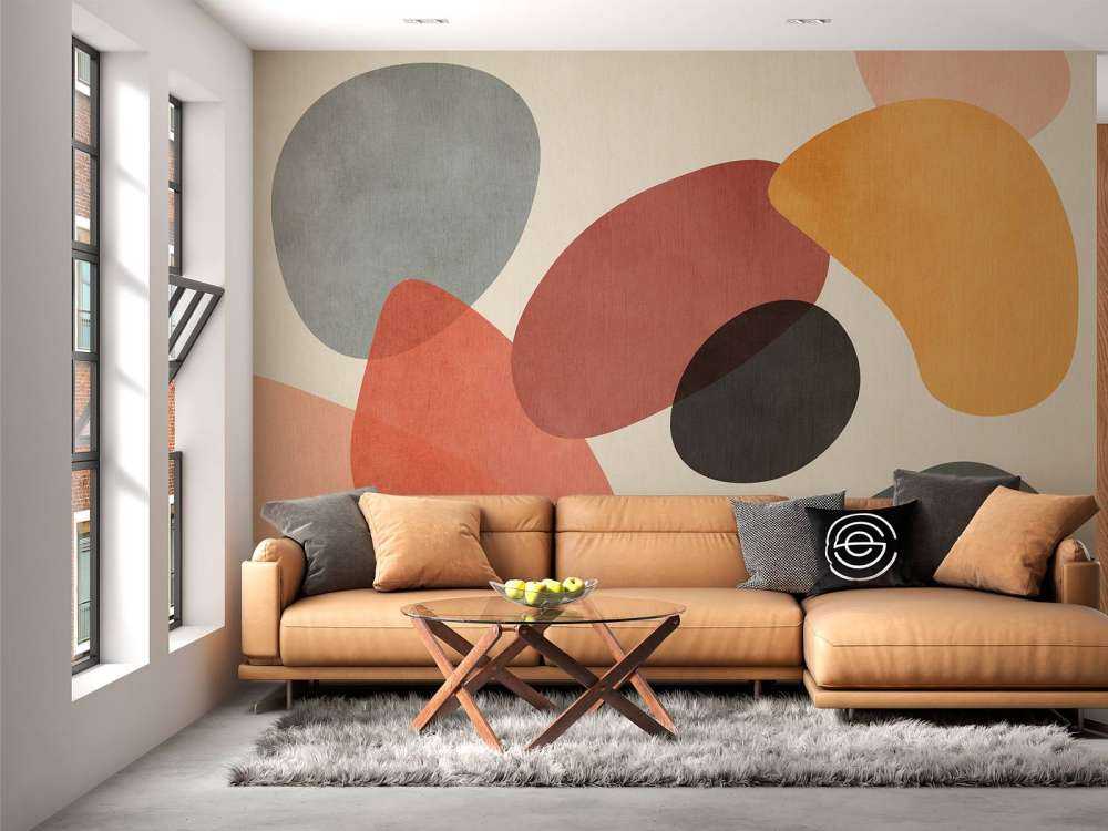 Formes organiques en couleurs rétro