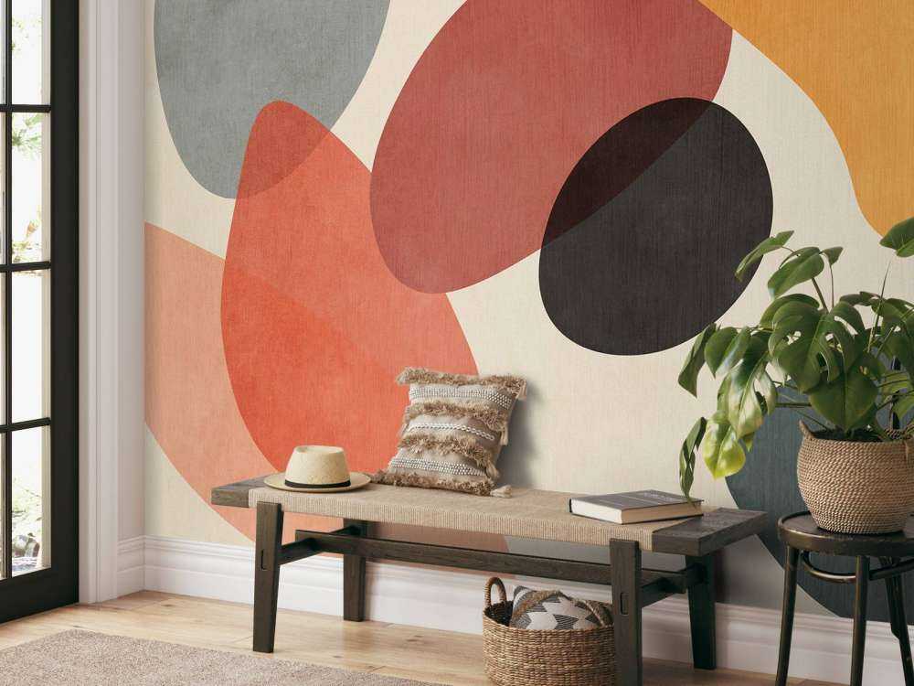 Formes organiques en couleurs rétro