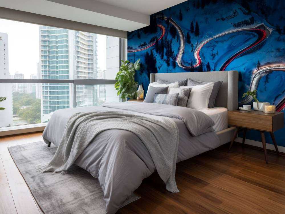 Descente nocturne dans les virages de montagne.