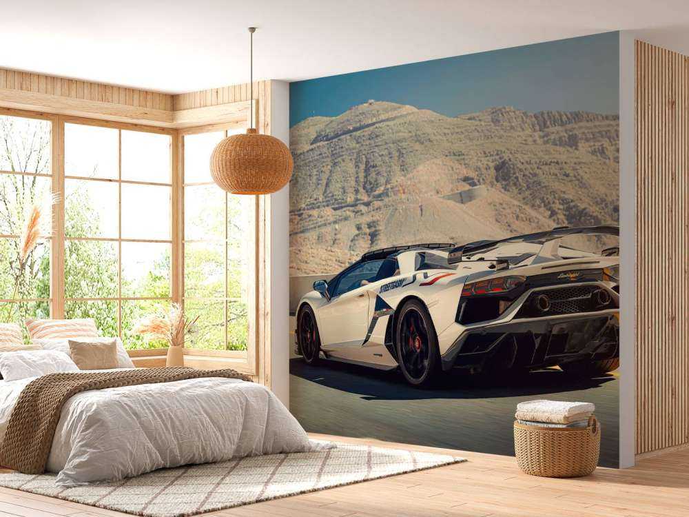 Supercar sur col de montagne