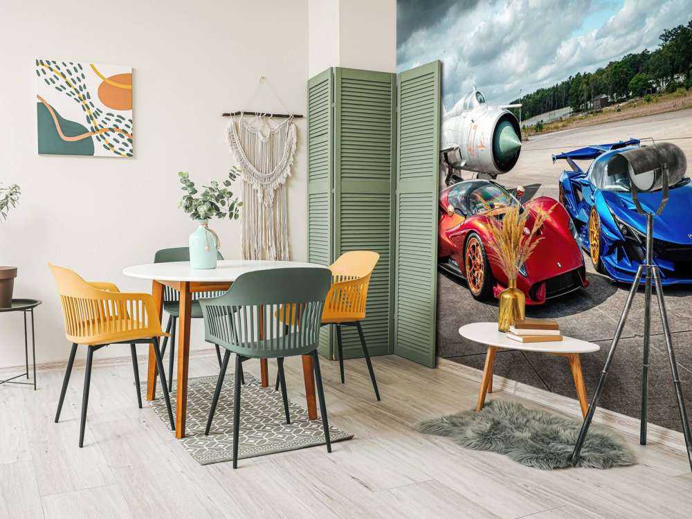 Supercars dans un avion de chasse