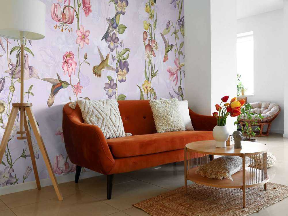 Weadow et Fleurs de Jardin Violet