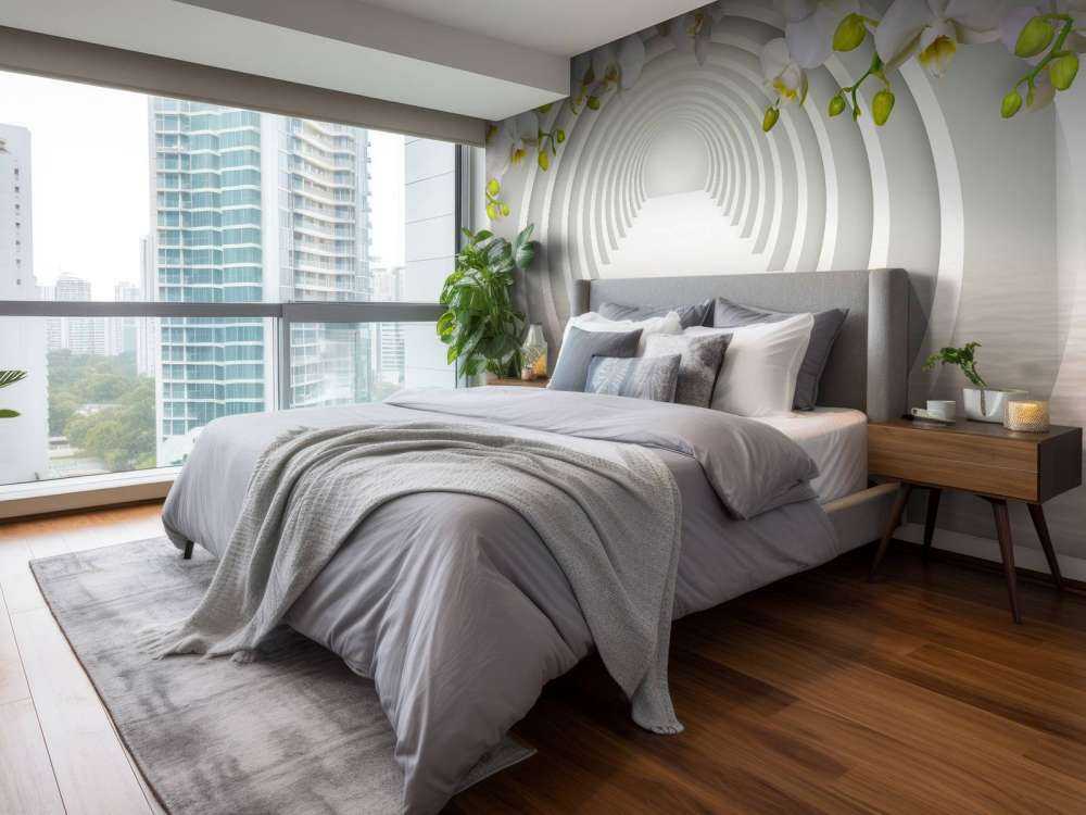 Tunnel avec orchidées