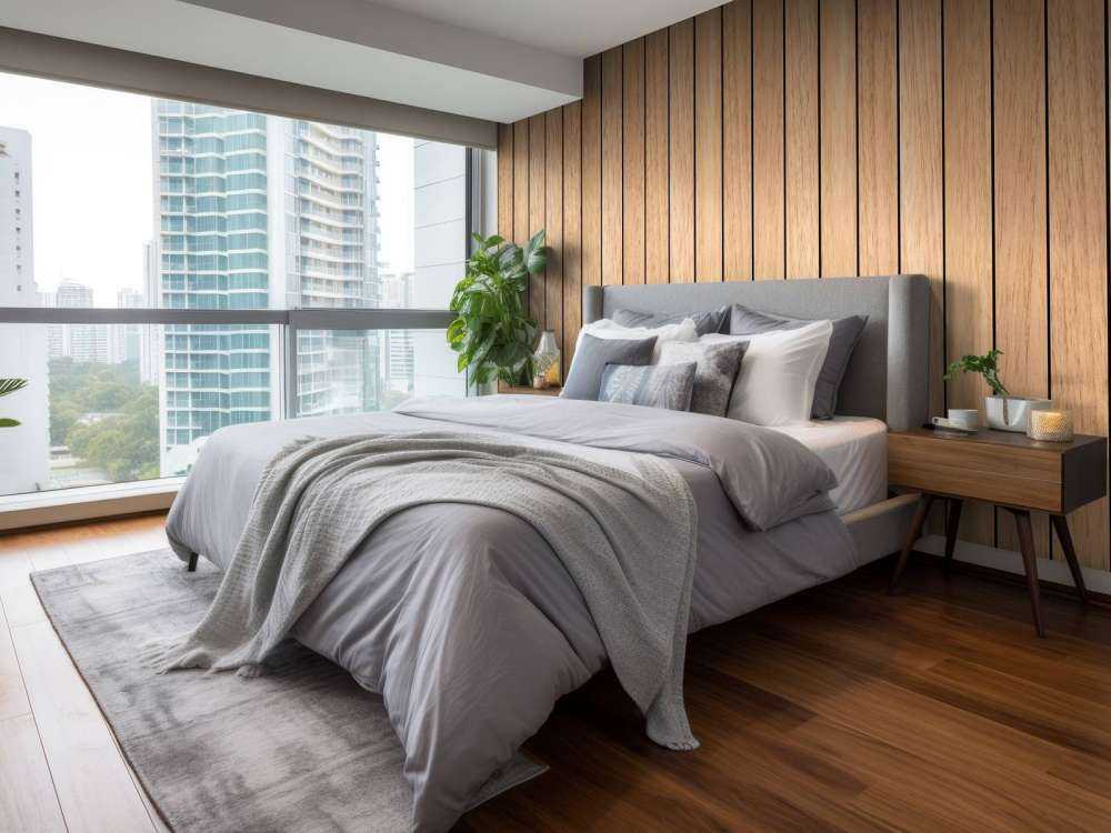 Planches de bois verticales légères