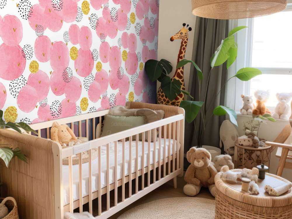 Cercles roses et dorés