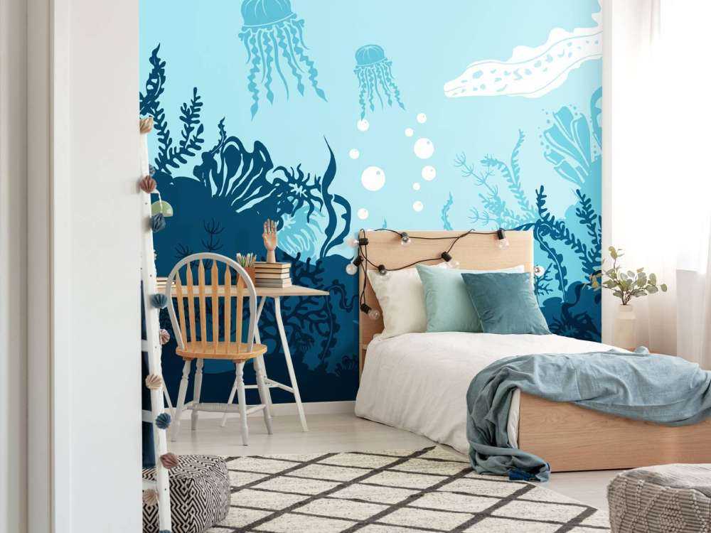 Le monde sous-marin bleu