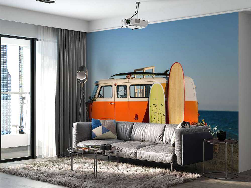 Bus avec planche de surf