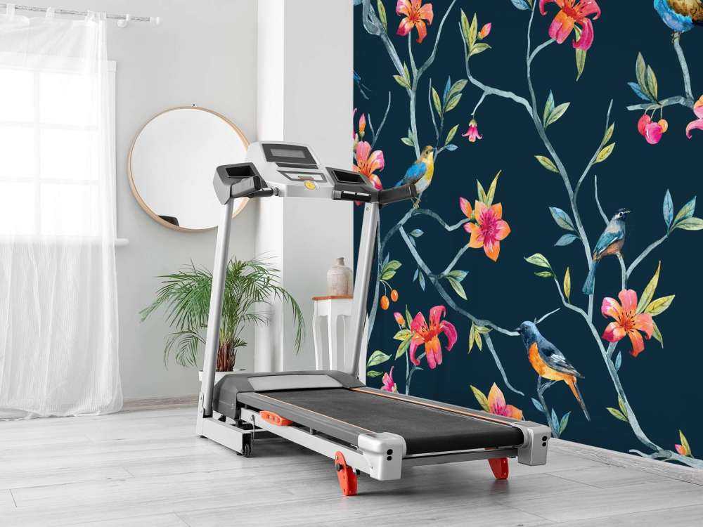 Fleurs et oiseaux tropicaux