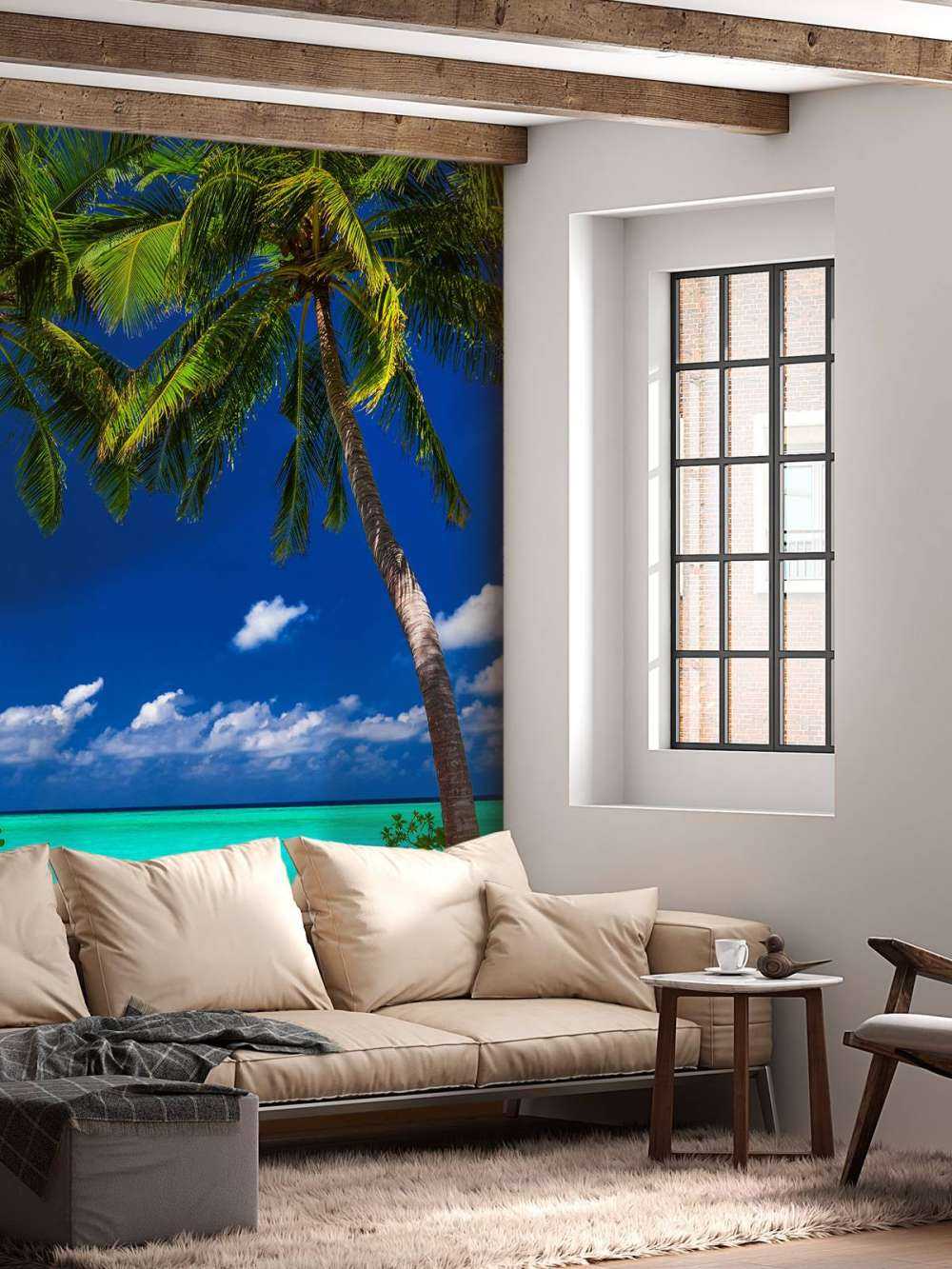 Palmiers sur une île