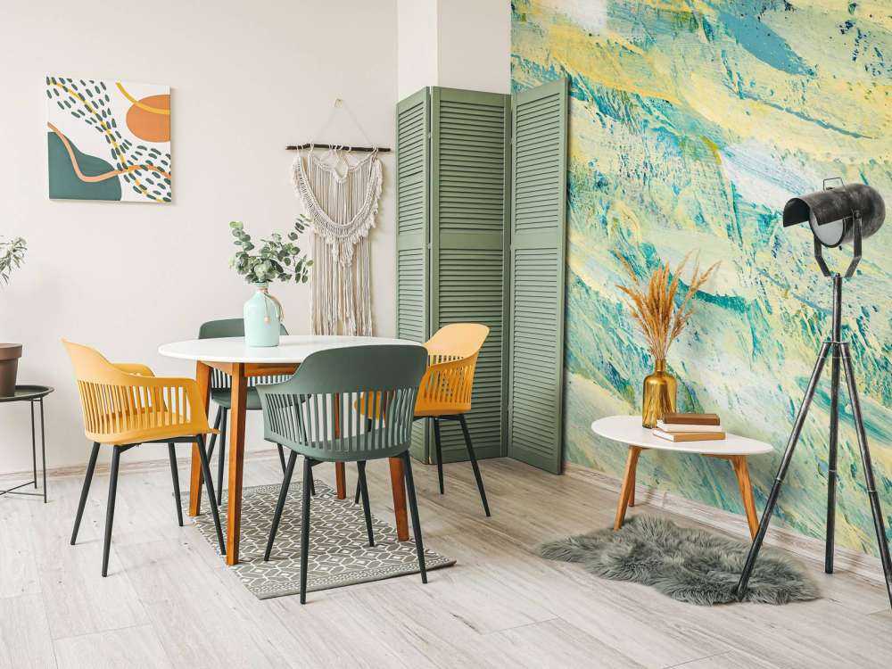 Coups de peinture colorées