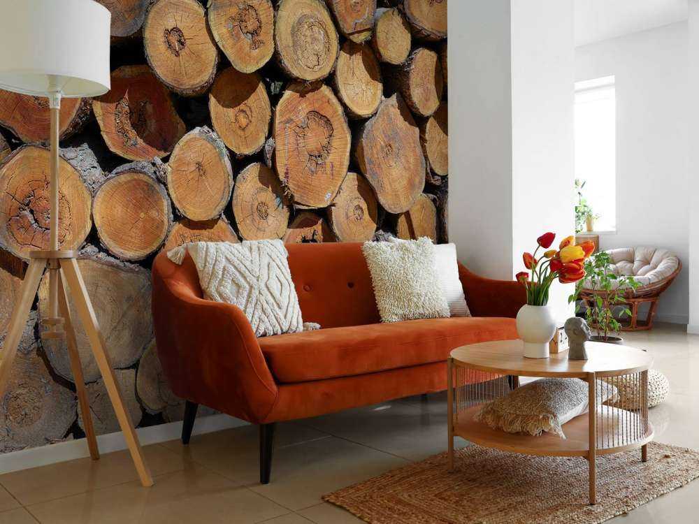 Pile de troncs d'arbres