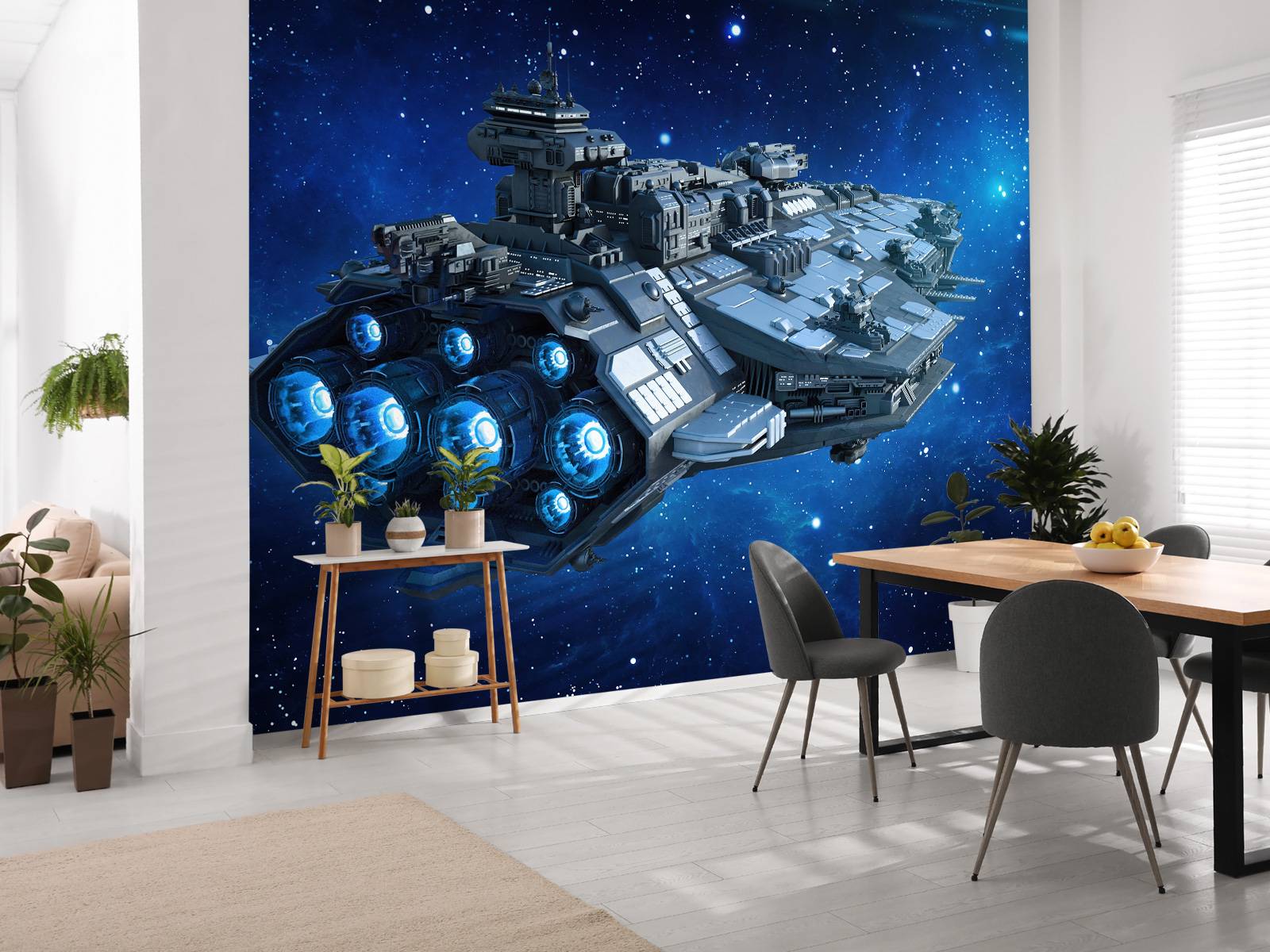 CORFOTO 20x10ft Tissu OVNI Toile de Fond Alien Vaisseau Spatial Réaliste avec Ciel Nocturne Clair et Étoiles Photo Fond pour Science Fiction Planète Alien Enfants Portrait Artistique Photo