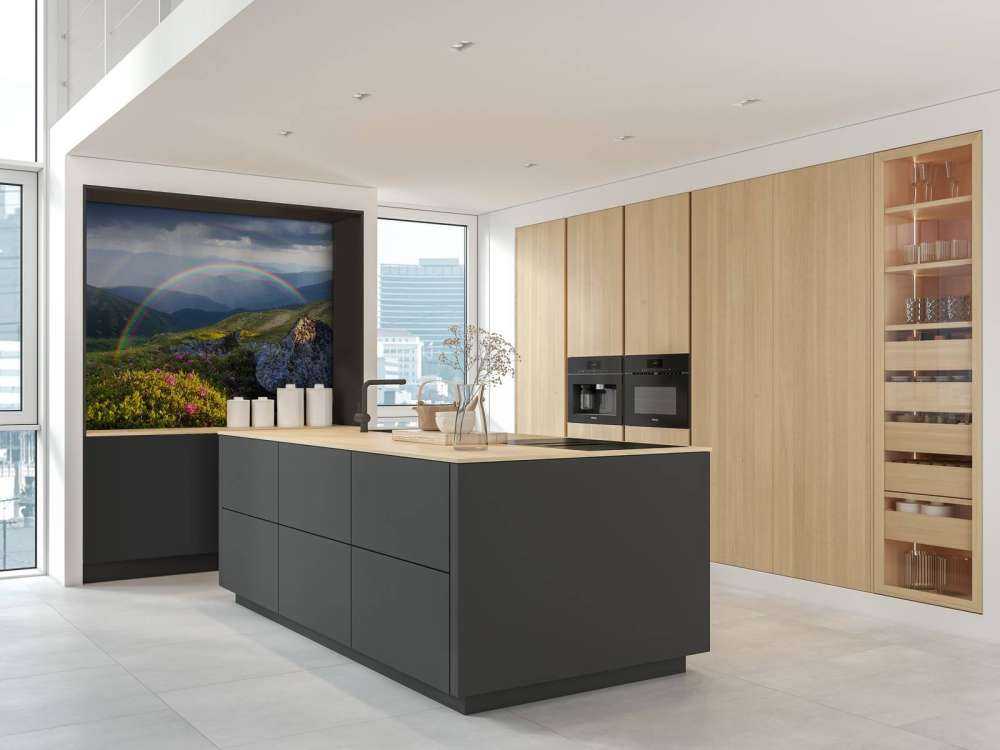 Paysage avec des fleurs