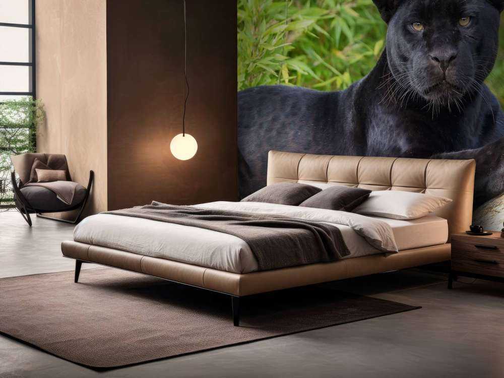 Panthère noire sur un arbre