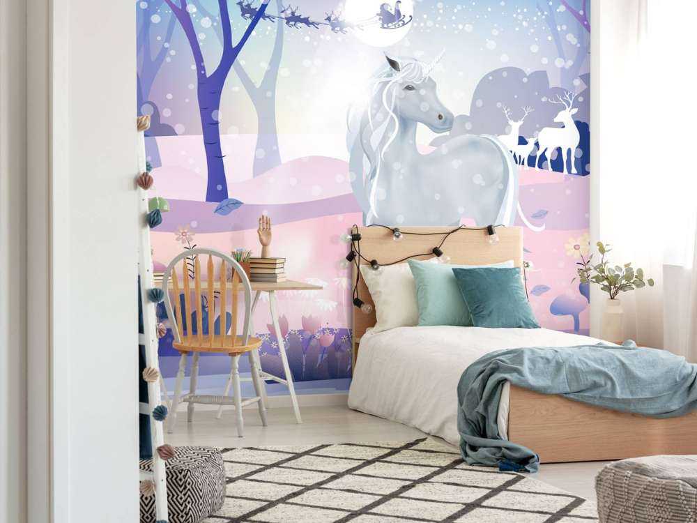 Licorne dans la neige