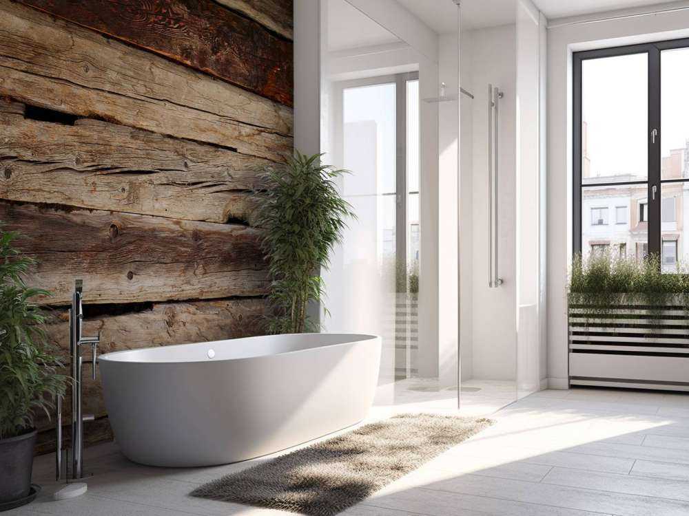 Bois rouge dégradé