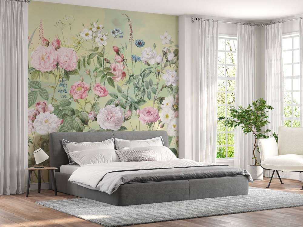 Jardin de roses romantiques
