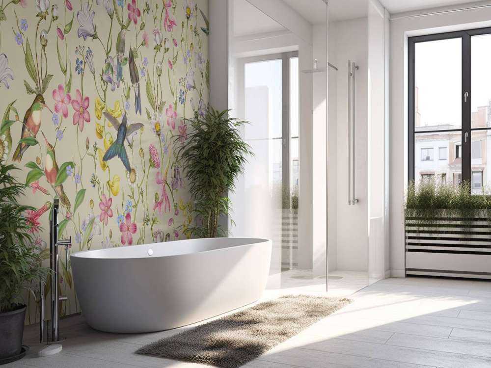 Oiseaux en fleurs