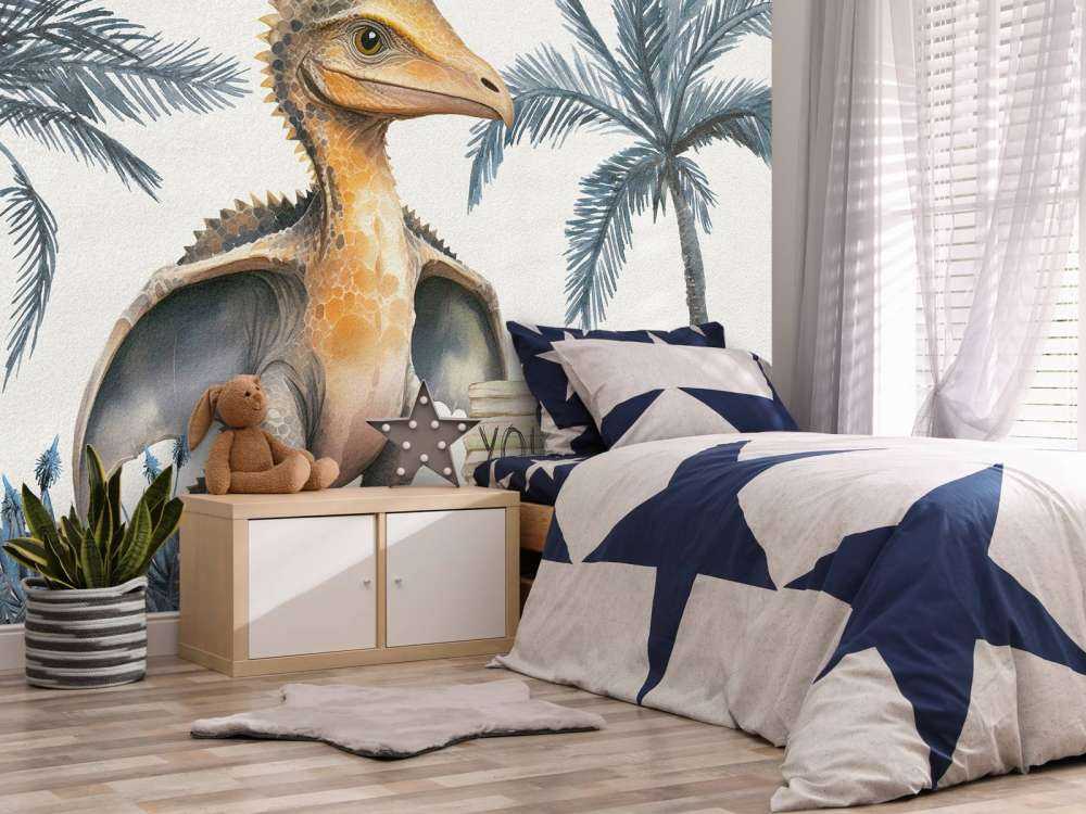 Bébé ptéranodon dans la jungle bleue