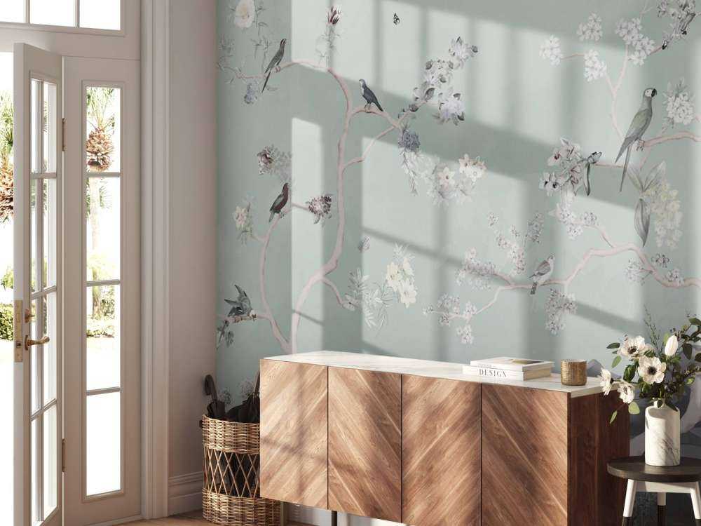 Birds in Garden Panorama 9