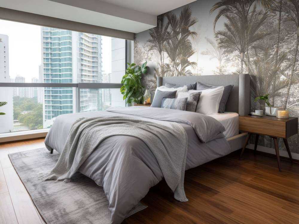 Lumière Solaire à travers les Palmiers