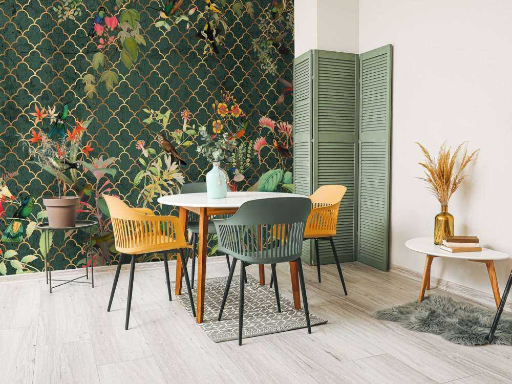 Élégance de la jungle avec de l'or