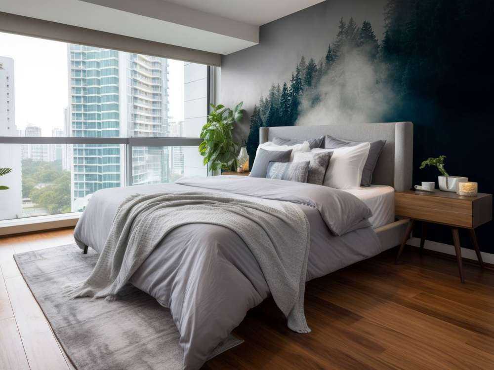 Réveil alpin brumeux