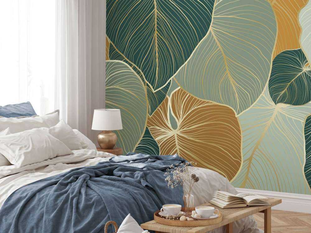 Feuilles couleur cuivre